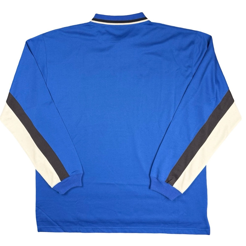 Vintage Champion Y2K Quarter Zip Rugby Polo Shirt Mens XXL NWT Blue - Picture 2 of 4